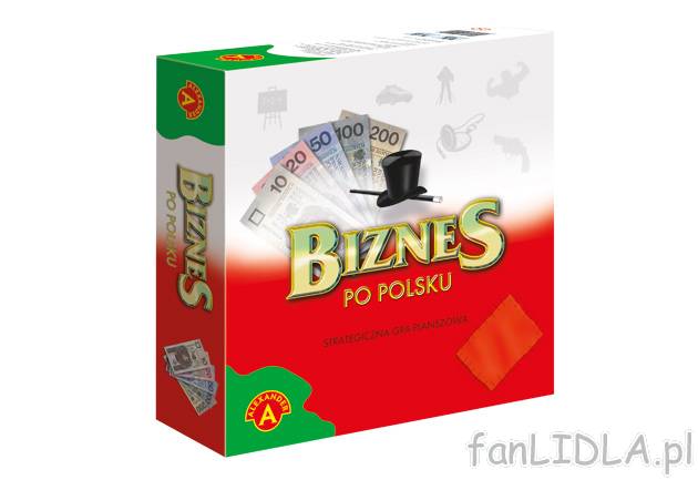 Gra planszowa Biznes Po Polsku , cena 26,99 PLN za 1 opak. 
- gra strategiczna ...