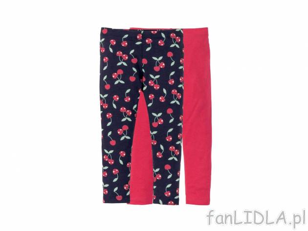 Legginsy, 2 pary* , cena 7,50 PLN. Wygodne legginsy dziewczęce. 
- 95% bawełny, ...