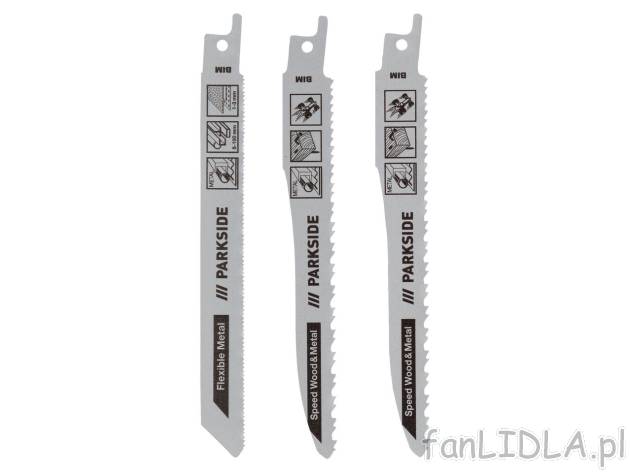 PARKSIDE® Zestaw 3 brzeszczotów do piły szablastej , cena 21,99 PLN