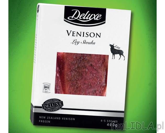 Nowozelandzkie mięso z jelenia , cena 29,99 PLN za 400 g 
- idealne na gulasz ...