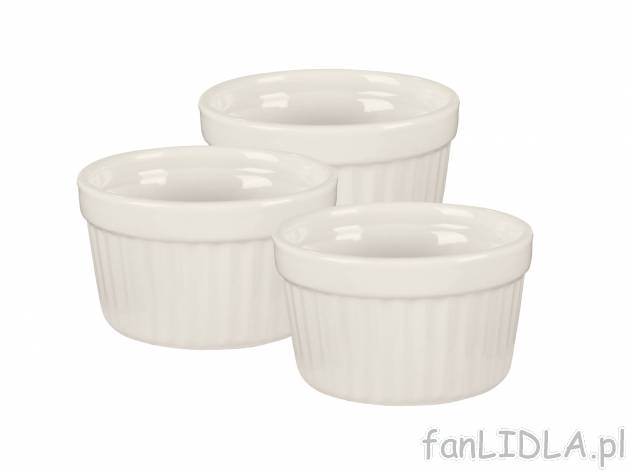 Zestaw foremek do zapiekania , cena 19,99 PLN 
- 3 szt.
- 9,4 cm x 5,5 cm
- z ...