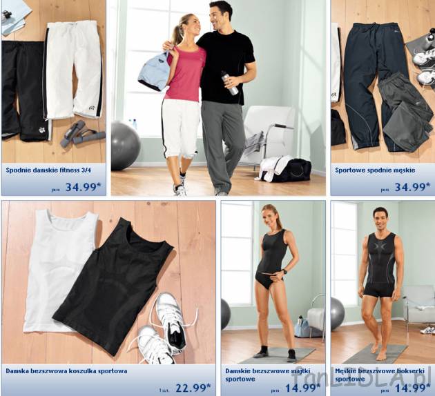 Crivit Sports - odzież sportowa. Spodnie damskie 3/4 fitness, sportowe spodnie ...