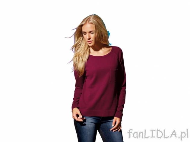 Sweter Esmara, cena 37,99 PLN za 1 szt. 
- miękka, delikatna dzianina
- materiał: ...