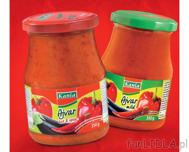 Ajvar , cena 5,99 PLN za 350g 
- Pyszne pasty warzywne z papryki i bakłażana ...