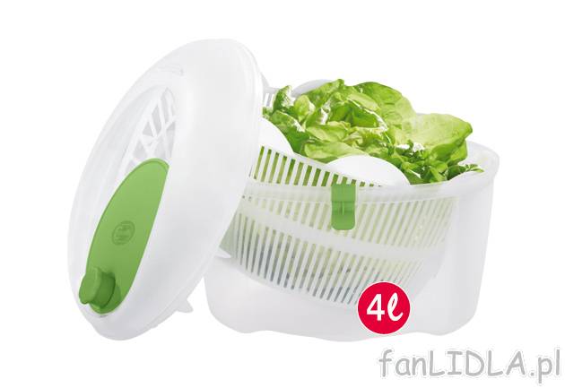Wirówka do sałaty Cassetti, cena 16,99 PLN za 1 szt. 
- średnica 24,5 cm 
- ...