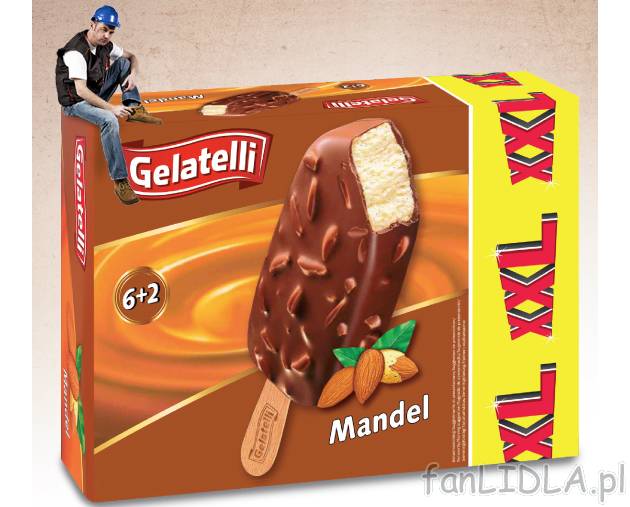 Lody , cena 8,88 PLN za 960 ml 
- W polewie czekoladowej, z kawałkami migdałów. ...