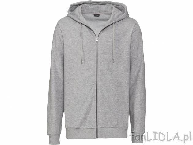 Bluza z kapturem , cena 39,99 PLN. Sportowa bluza zapinana na zamek błyskawiczny. ...