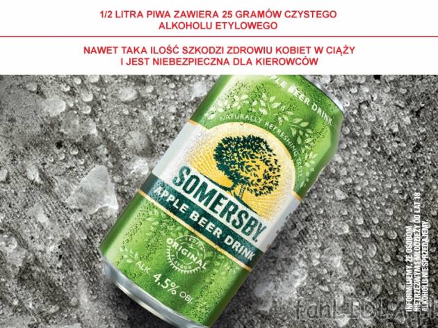 Somersby , cena 2,49 PLN za 330ml/1 pusz., 1L=7,55 PLN.