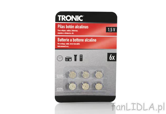 Bateria guzikowa 6 szt. Tronic, cena 7,99 PLN za 1 opak. 
- do zegarków, odbiorników ...