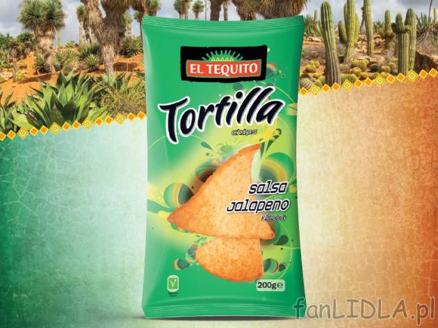 Chipsy tortilla , cena 2,99 PLN za 200 g/1 opak., 100g=1,50 PLN.