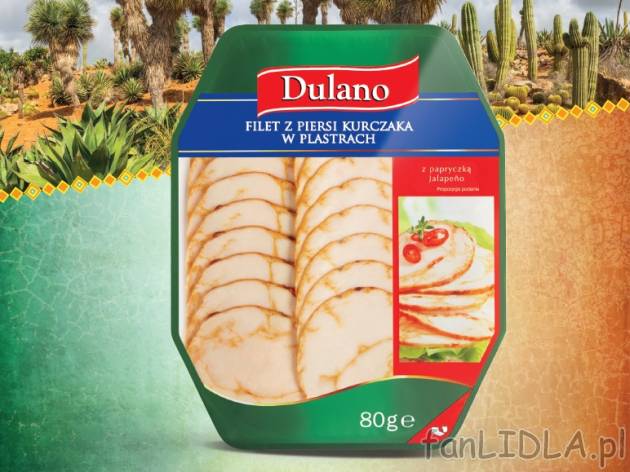 Pieczona pierś z kurczaka , cena 3,99 PLN za 80 g/1 opak., 100g=4,99 PLN.