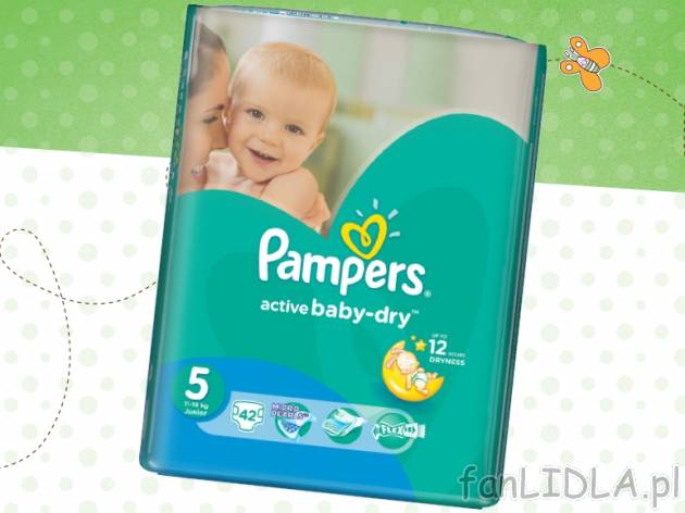 Pieluszki Pampers , cena 29,99 PLN za 42/49/58/68 szt./1 opak. 
- 1 pieluszka juz ...