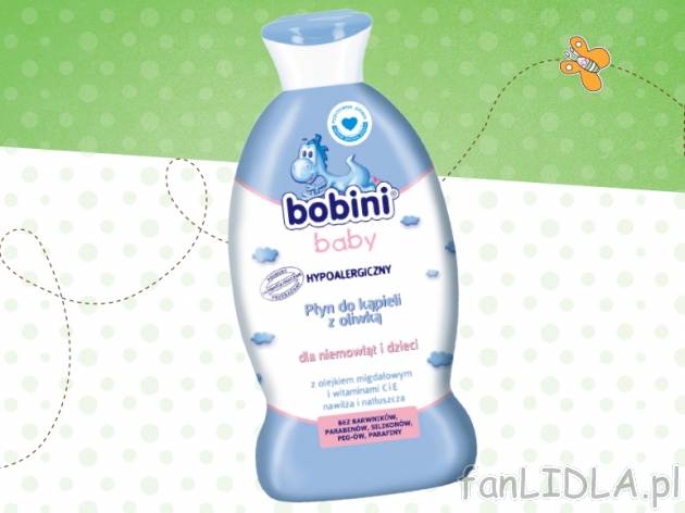Bobini Hypoalergiczny płyn do kąpieli z oliwką , cena 7,99 PLN za 400ml/1 opak., ...