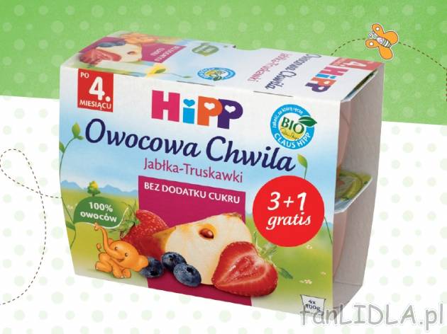 HiPP Kaszka mleczna lub Owocowa Chwila , cena 6,99 PLN za 3x100g+100g gratis/1 opak., ...