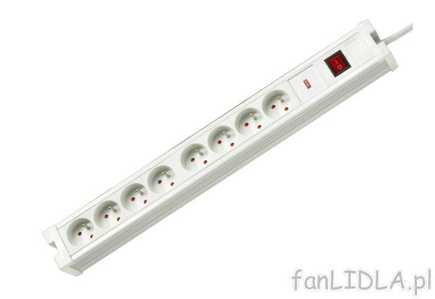 Listwa zasilająca Powerfix, cena 37,99 PLN za 1 opak. 
- 8 gniazdek 
- przewód ...