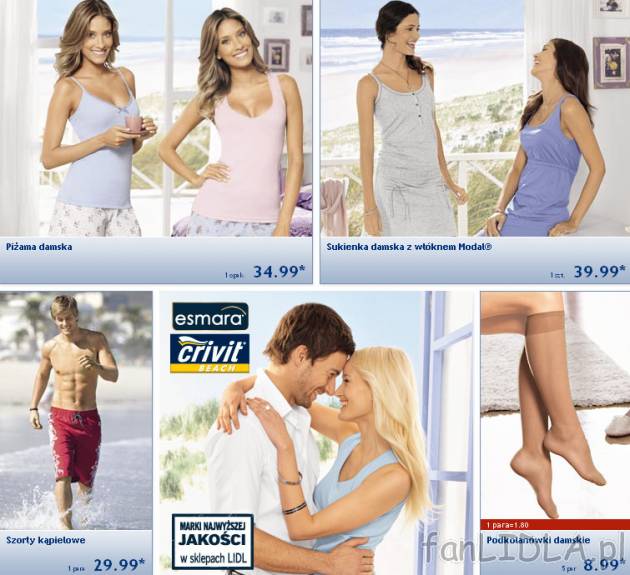 Letnia moda damska i szorty męskie