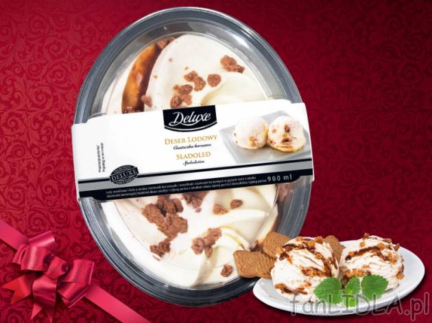 Deser lodowy Tiramisu lub lody waniliowo-piernikowe , cena 12,99 PLN za 900 ml, ...