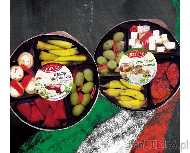 Antipasti , cena 14,99 PLN za 400/600 g/1 opak. 
- Znakomity wybór przekąsek ...