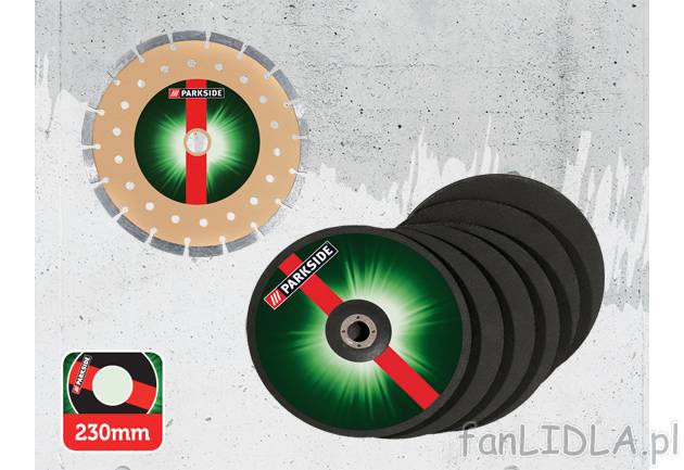 Asortyment tarcz Parkside, cena 24,99 PLN za 1 opak. 
-  do wyboru: