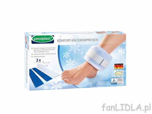 Zestaw kompresów 2 szt. Sensiplast, cena 9,99 PLN za 1 opak. 
- z poszewką w ...