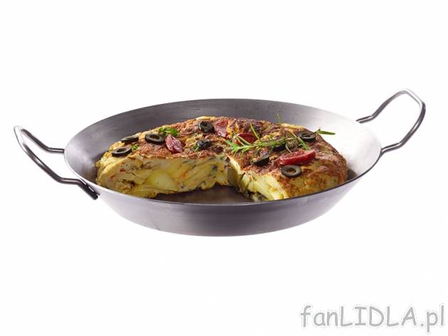 Żelazna patelnia z rączkami 28 cm Ernesto, cena 34,99 PLN za 1 szt. 
- bardzo ...