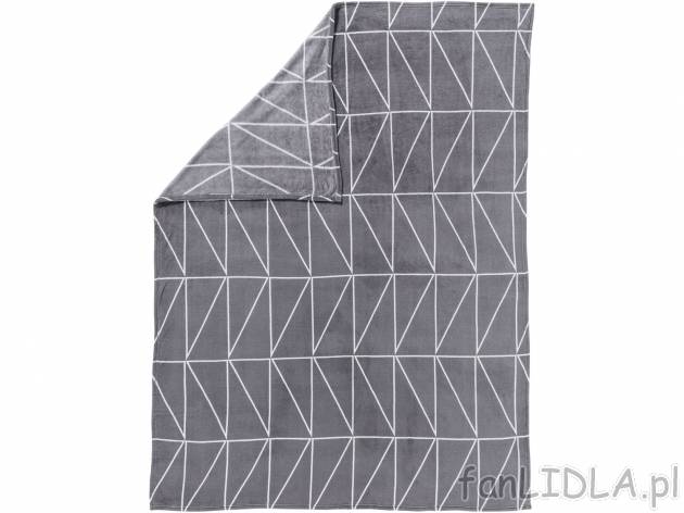 Koc 150 x 200 cm , cena 29,99 PLN. Ciepły koc o geometrycznym wzorze. 
- bardzo ...