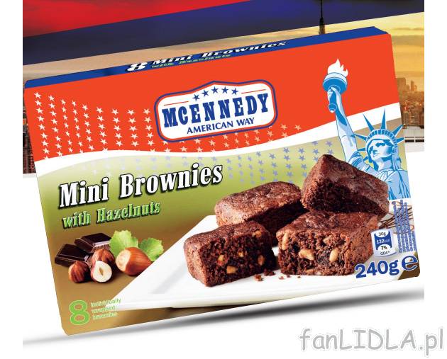 Ciasteczka minibrownies , cena 6,99 PLN za 240 g 
- Tradycyjne kawałki ciasta ...