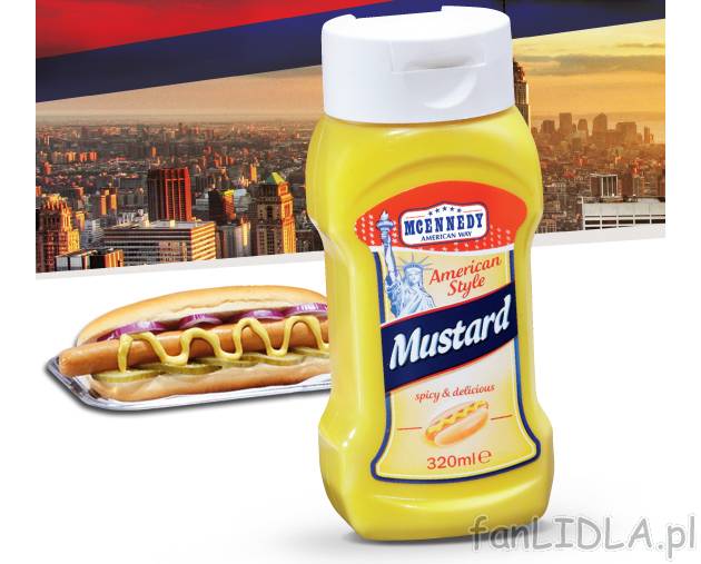 Musztarda amerykańska , cena 3,99 PLN za 320 ml 
- Pyszna musztarda z dodatkiem ...