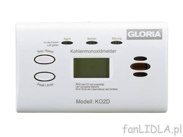 GLORIA® Czujnik tlenku węgla K02D , cena 69,9 PLN 
GLORIA® Czujnik tlenku węgla ...