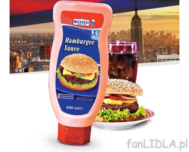 Sos do hamburgerów , cena 4,99 PLN za 450 ml 
- Gęsty sos o kremowej konstystencji, ...
