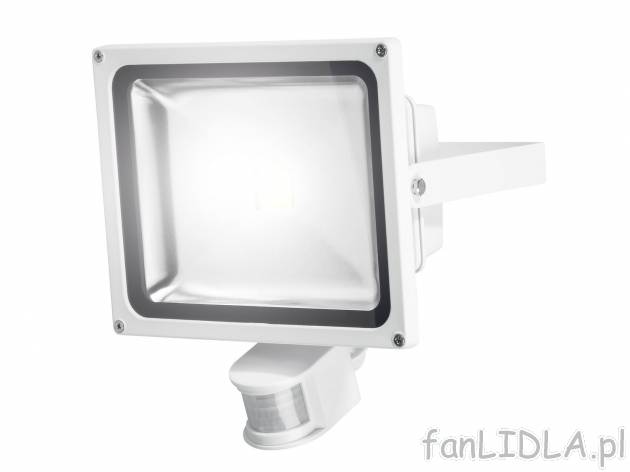 Reﬂektor LED 30 W z czujnikiem ruchu , cena 89,00 PLN 
- strumień świetlny ...