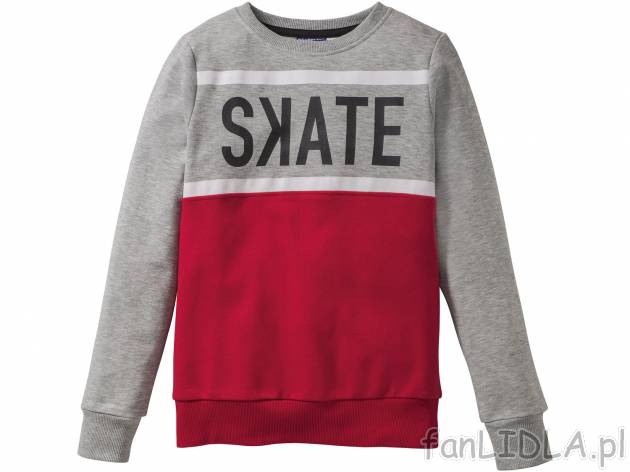 Bluza młodzieżowa, cena 29,99 PLN 
- wysoka zawartość bawełny
- rozmiary: ...