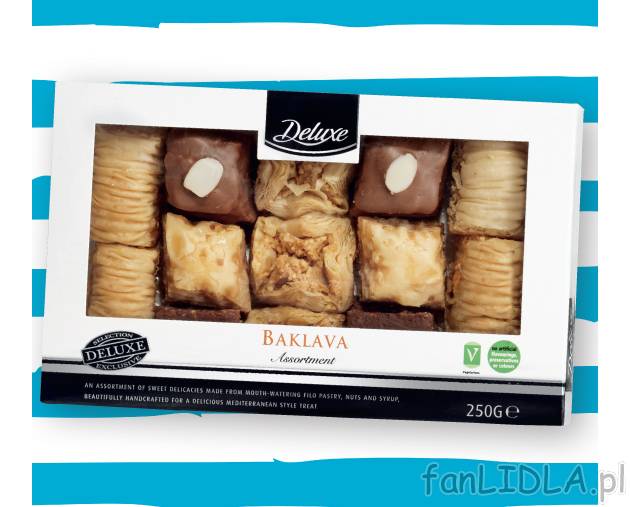 Baklawa , cena 9,99 PLN za 250 g 
- Charakterystyczny przysmak kuchni greckiej, ...