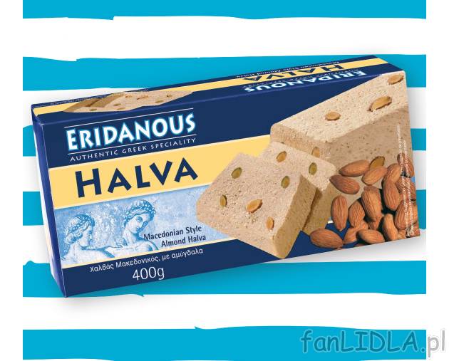 Chałwa , cena 9,99 PLN za 400 g 
- Do wyboru: migdałowa, kakaowa lub z gorzką ...