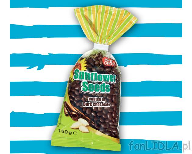 Ziarna słonecznika w czekoladzie , cena 3,99 PLN za 150 g 
- Do wyboru: w czekoladzie ...