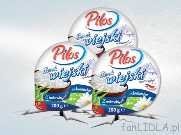 Serek wiejski , cena 3,00 PLN za 3x200 g, 1 kg=5,55 PLN. 
- cena wyłącznie przy ...
