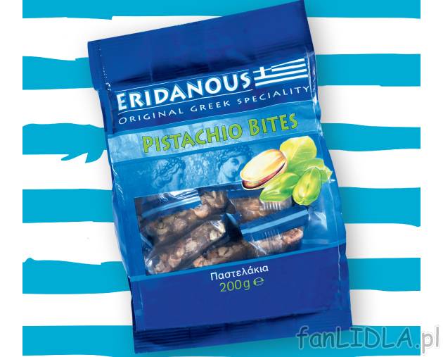 Greckie minibatoniki , cena 9,99 PLN za 200 g 
- Sezam, pistacje, migdały lub ...