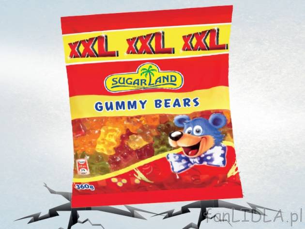 Żelki Miśki Sugarland , cena 3,00 PLN za 360 g/1 opak., 1 kg=11,08 PLN. 
- aż ...
