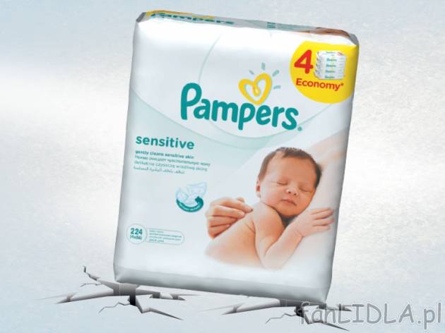 Chusteczki nawilżane Pampers , cena 18,00 PLN za 4x56/4x64 szt./1 opak. 
- aż ...