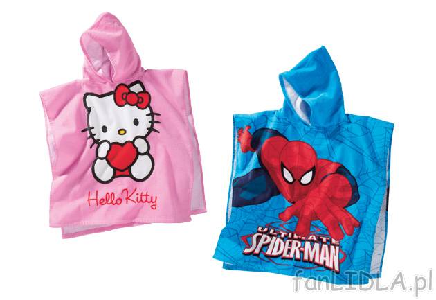 Ponczo dziecięce , cena 29,99 PLN za 1 szt. 
- 2 wzory do wyboru: Hello Kitty ...