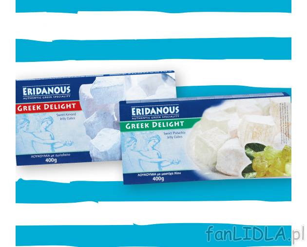Słodkie galaretki , cena 5,99 PLN za 400 g 
- Z żywicą pistacjową lub z migdałami. ...