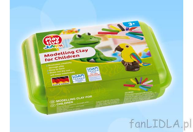 Plastelina Play Tive Junior, cena 9,99 PLN za 1 opak. 
- 10 kolorów w zestawie ...