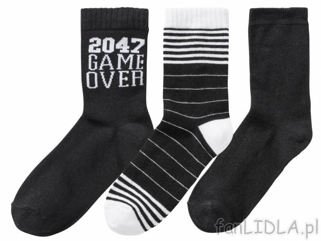 Skarpetki, 3 pary , cena 9,99 PLN 
- optymalne dopasowanie dzięki włóknom LYCRA®
- ...