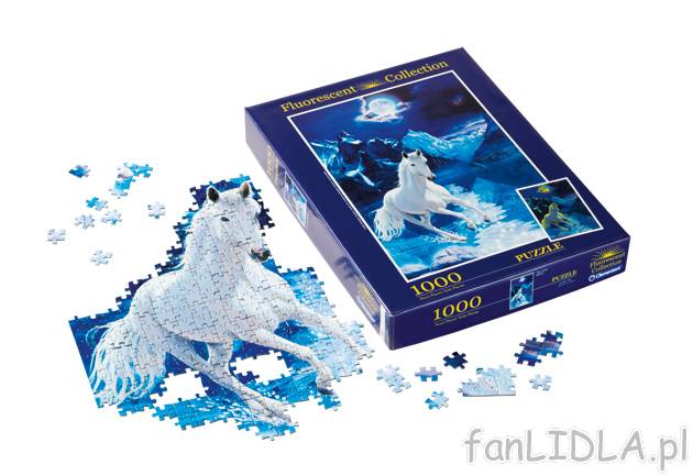 Puzzle fluorescencyjne , cena 24,99 PLN za 1 opak. 
- 1000 części 
- świecą ...