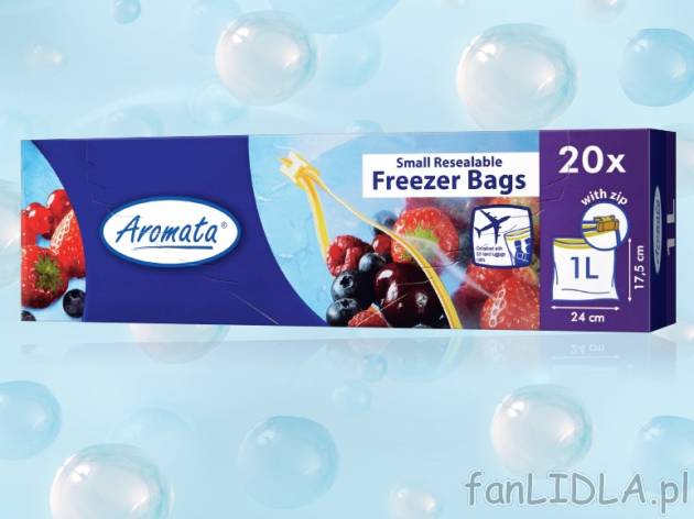 Woreczki na mrożonki z zamknięciem , cena 4,99 PLN za 20szt/1 opak.