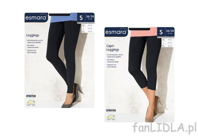 Legginsy Esmara, cena 17,99 PLN za 1 para 
- materiał: 95 % bawełna, 5 % elastan ...
