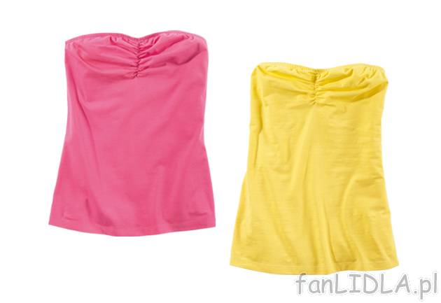 Top typu bandeau 2 szt. Esmara, cena 14,99 PLN za 1 opak. 
- z miękkiego, przyjemnego ...