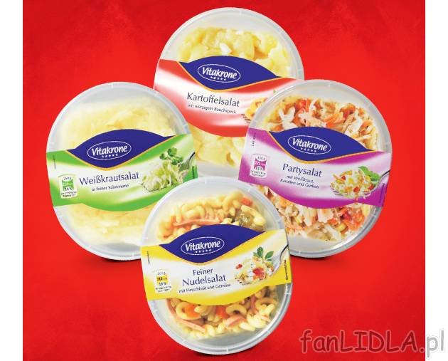 Sałatki warzywne , cena 5,49 PLN za 400 g 
- Pyszne uzupełnienie dań z grilla. ...