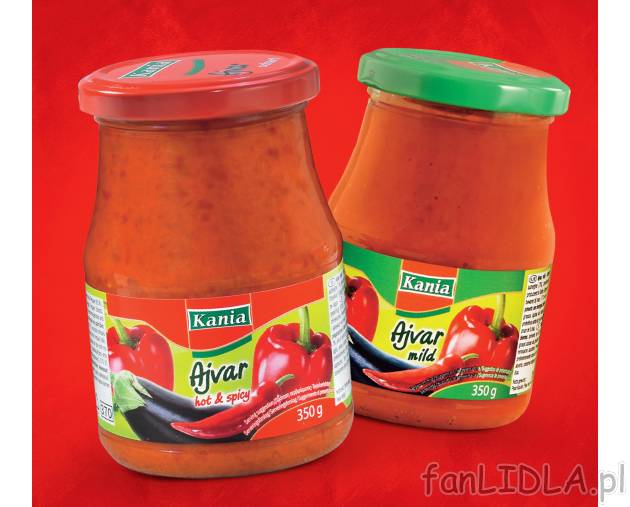 Ajvar , cena 5,99 PLN za 350 g 
- Pyszne pasty warzywne z papryki i bakłażana, ...