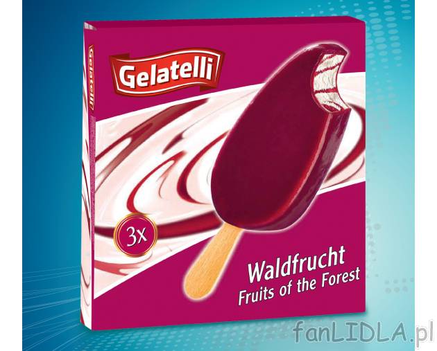 Lody na patyku , cena 4,99 PLN za 3x110 ml 
- Lekkie lody w dwóch wyjątkowych ...